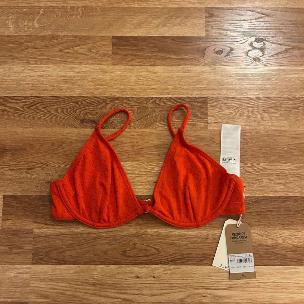 NWT Billabong Good Vibes Reese Underwire Bikini Top